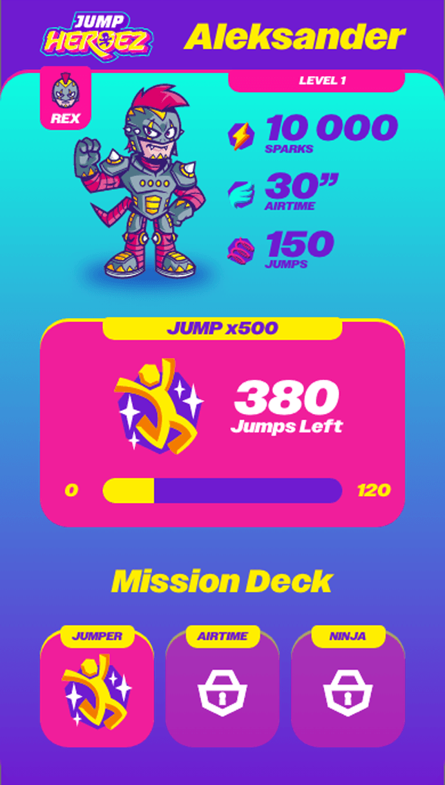 The JumpHeroez manager dashboard, showing live park activity and attraction statistics